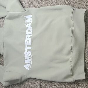 Trust Amsterdam Cream Sweater with Relaxed Fit and Ribbed Cuffs